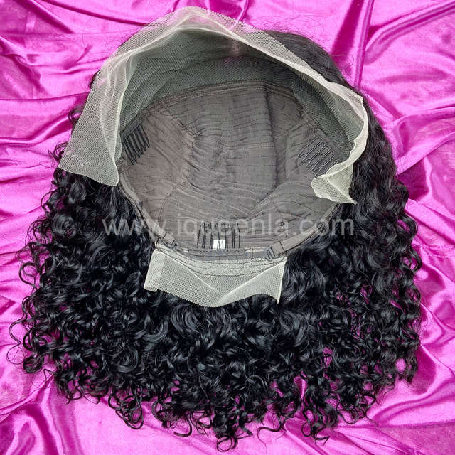 iqueenla Curly Bob Pre-made Frontal Lace Wig