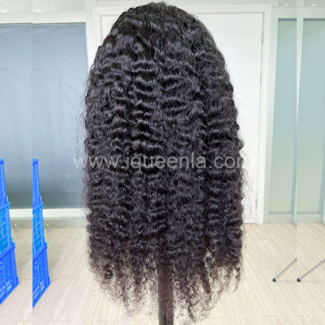 iqueenla 5x5 HD Lace Closure Wig Indian Curly Raw Hair