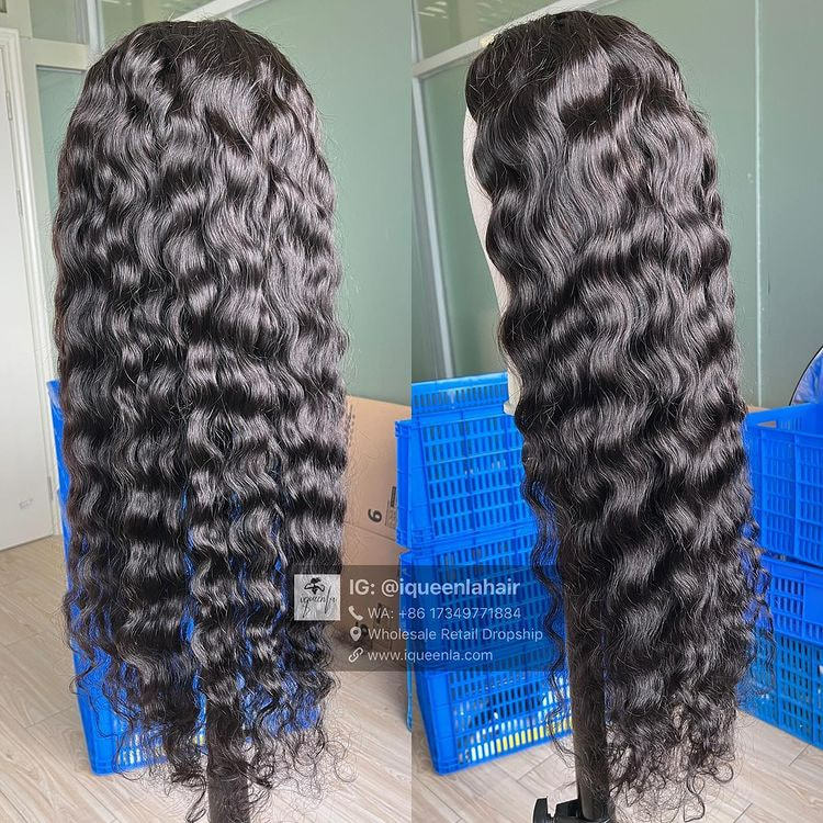 iqueenla 13x4 Transparent Lace Frontal Wig Burmese Curly Raw Hair