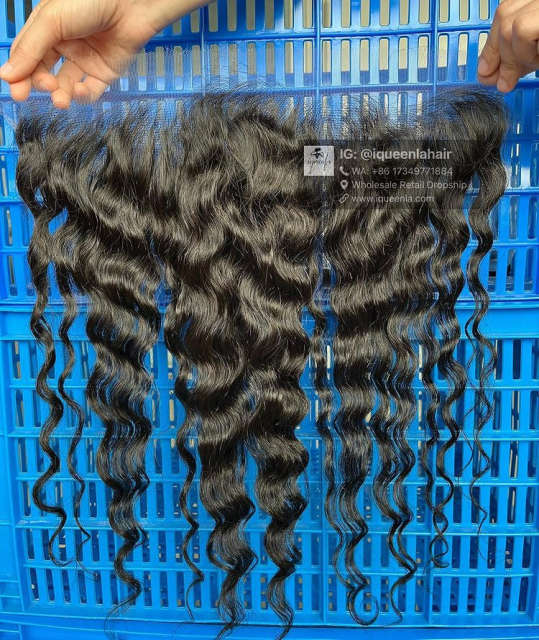 iqueenla Raw Hair Burmese Curly 13x4 HD Lace Frontal