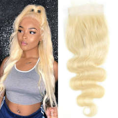 iqueenla Blonde Color #613 Body Wave 5x5 HD Lace Closure