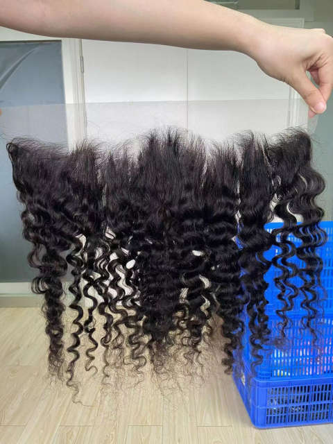 iqueenla Indian Curly Raw Hair 13x4 HD Lace Frontal