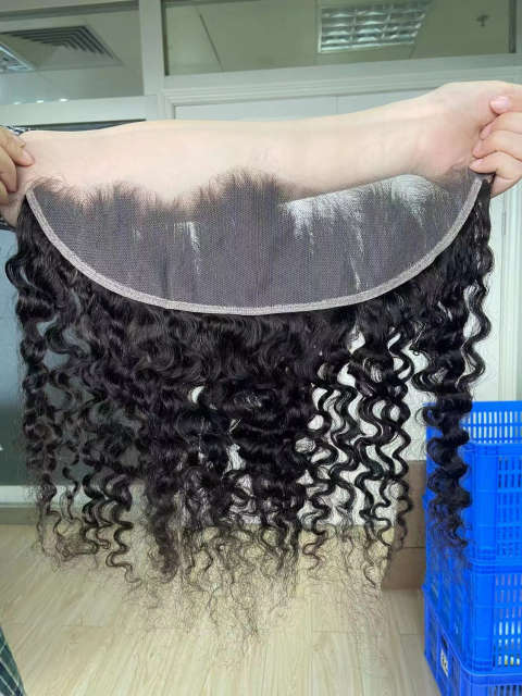 iqueenla Indian Curly Raw Hair 13x4 HD Lace Frontal