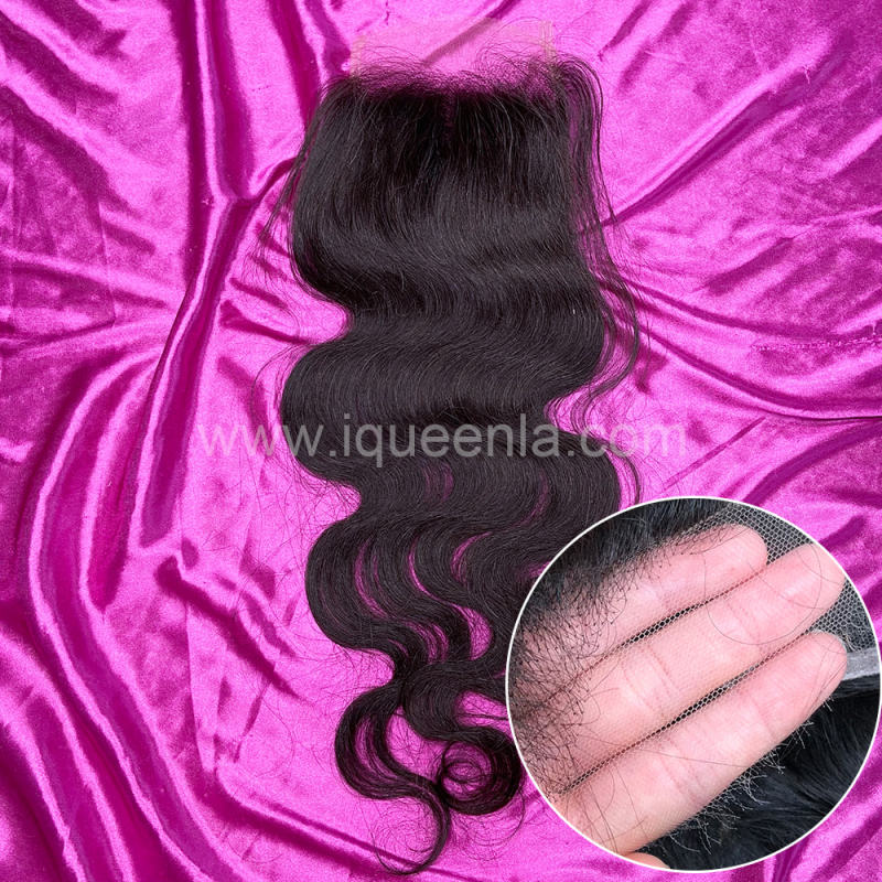 iqueenla Best Mink Hair Body Wave 4x4 HD Lace Closure Free Shipping