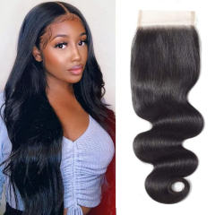 iqueenla Mink Hair Body Wave 5x5 Transparent Lace Closure