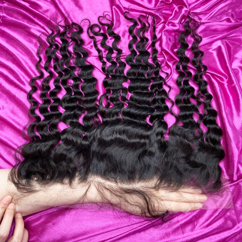 iqueenla Mink Hair Deep Wave 13x4 HD Lace Frontal