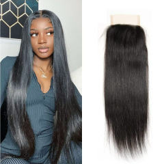 iqueenla Mink Straight Hair 4x4 Transparent Lace Closure