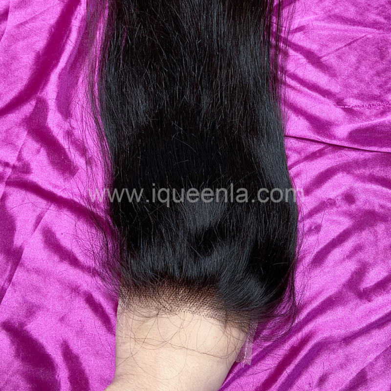 iqueenla Straight Raw Hair 4x4 HD Lace Closure