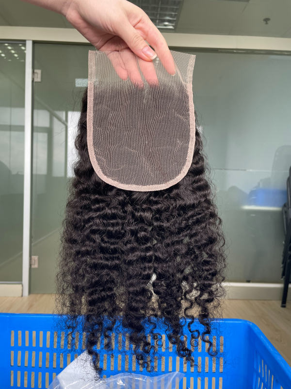 iqueenla Indian Curly Raw Hair 4x4 HD Lace Closure