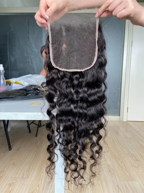 iqueenla Raw Hair Burmese Curly 5x5 HD Lace Closure