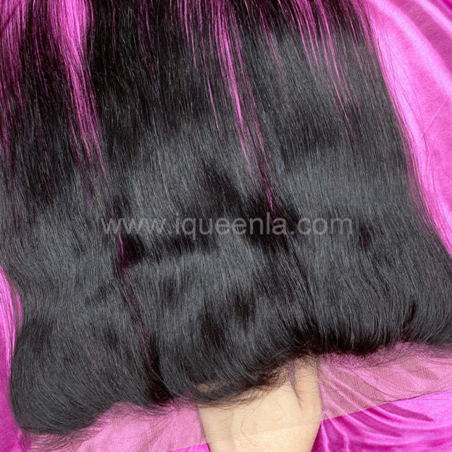 iqueenla Straight Raw Hair 13x4 Transparent Lace Frontal