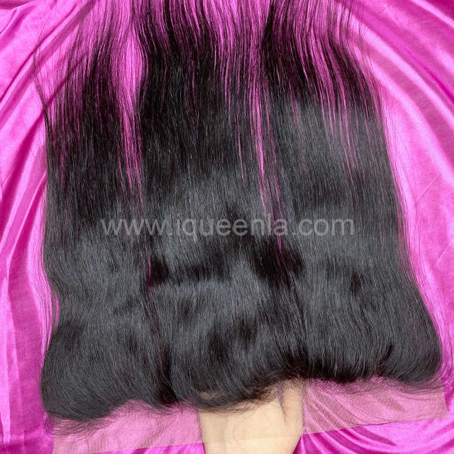 iqueenla Straight Mink Hair 13x4 Transparent Lace Frontal