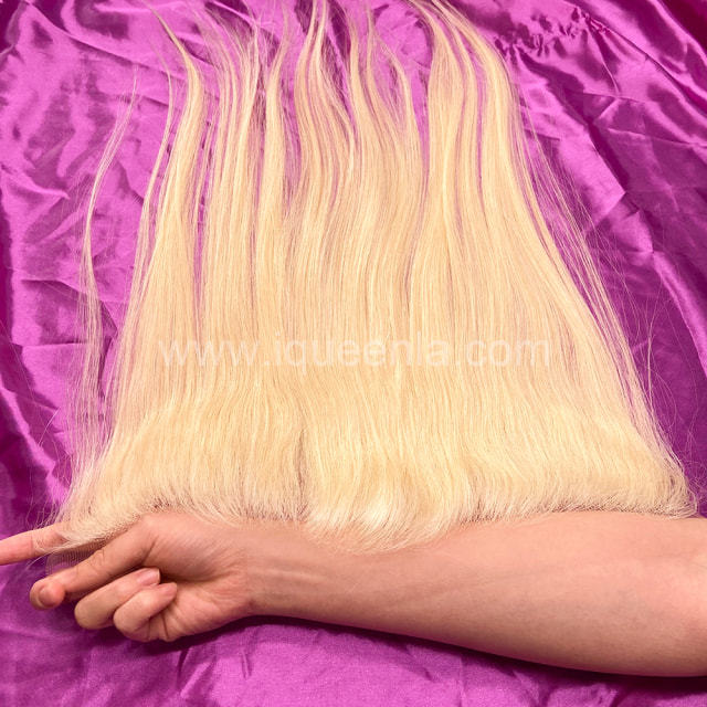 iqueenla Free Shipping Blonde Color #613 Straight 13x4 HD Lace Frontal