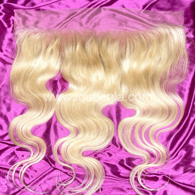 iqueenla Free Shipping Blonde #613 Color Body Wave 13x4 Transparent Lace Frontal