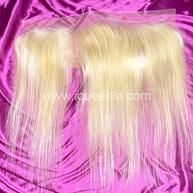 iqueenla Free Shipping Blonde #613 Color Straight 13x4 Transparent Lace Frontal