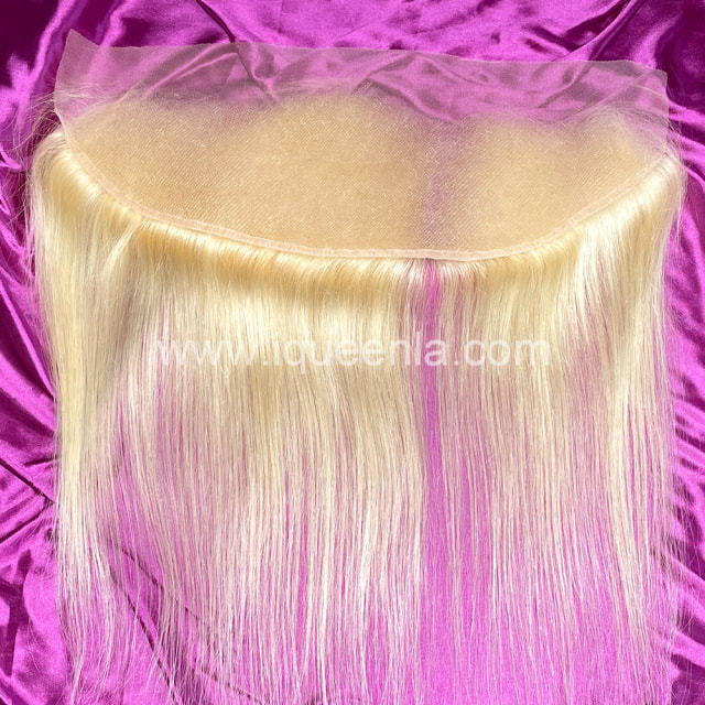 iqueenla Free Shipping Blonde #613 Color Straight 13x4 Transparent Lace Frontal