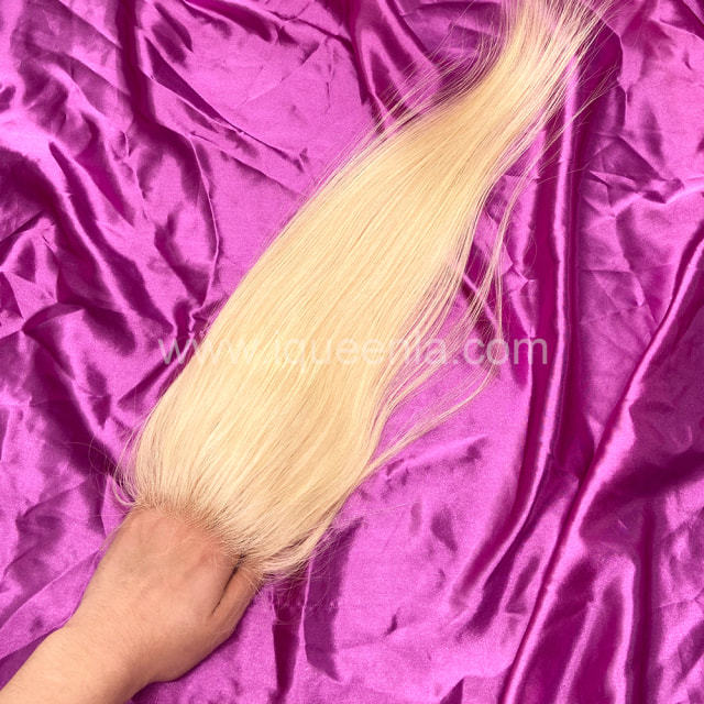 iqueenla Free Shipping Blonde Color #613 Straight 5x5 HD Lace Closure