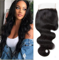 iqueenla Mink Hair Body Wave 6X6 Transparent Lace Closure