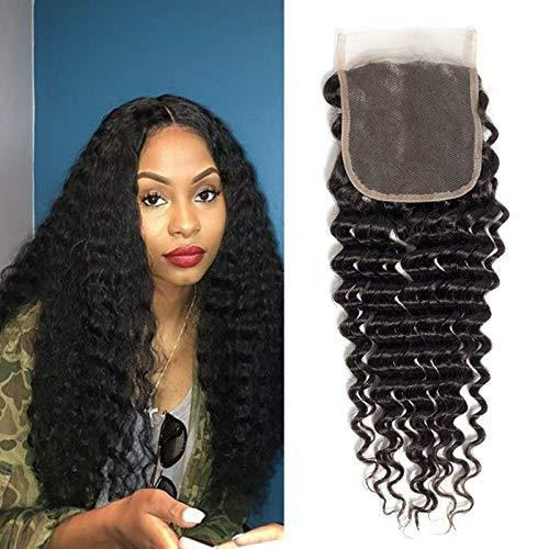 iqueenla Mink Hair Deep Wave 6X6 Transparent Lace Closure