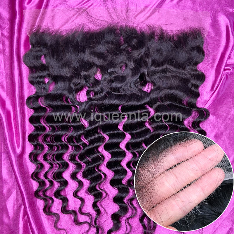 iqueenla Loose Deep Mink Hair 13x4 HD Lace Frontal