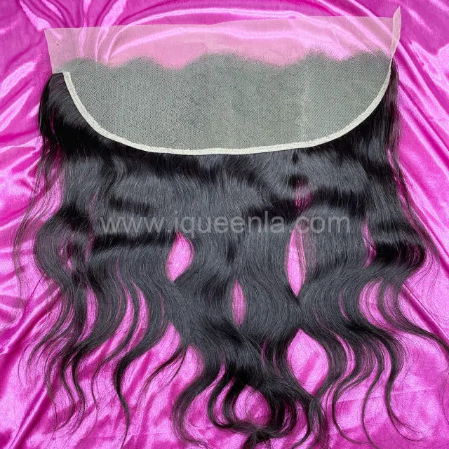 iqueenla Indian Wavy 13x4 Transparent Lace Frontal Raw Hair Free Shipping