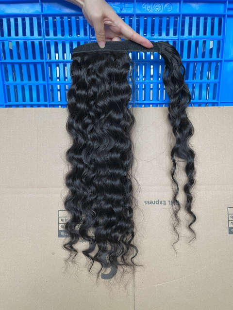 iqueenla Burmese Curly Best Raw Hair Ponytail Extensions