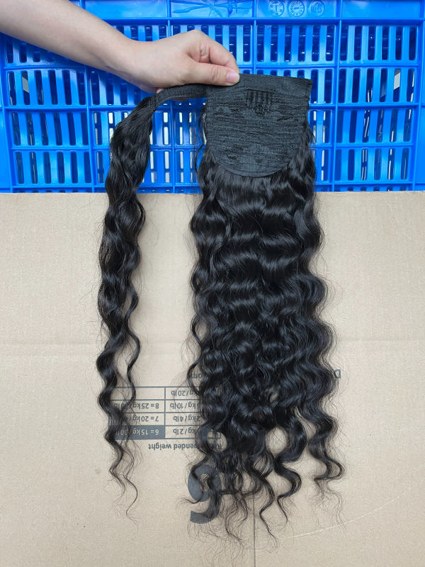 iqueenla Burmese Curly Best Raw Hair Ponytail Extensions