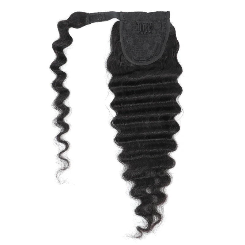 iqueenla Loose Deep Wrap Around Clip In Ponytail Hair Extensions For Women