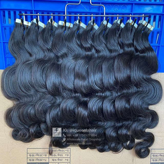 iqueenla Mink Body Wave Tape In Hair Extension