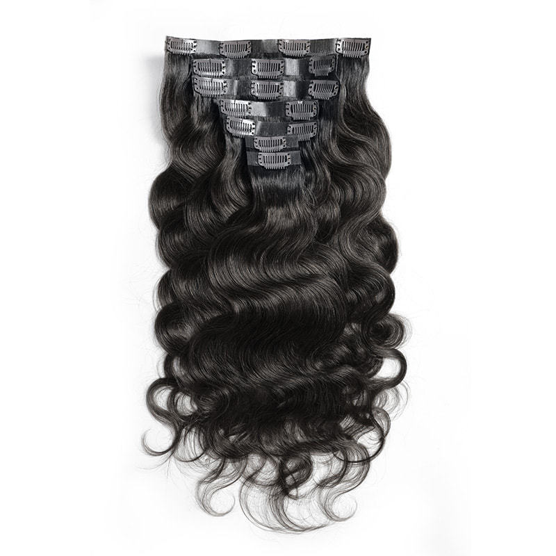 iqueenla New Arrivals High Quality Mink Hair Seamless Clip-In Hair Extensions 7Pcs/Set