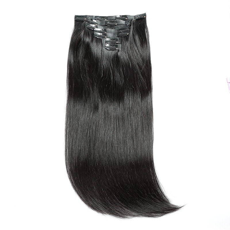 iqueenla New Arrivals High Quality Mink Hair Seamless Clip-In Hair Extensions 7Pcs/Set