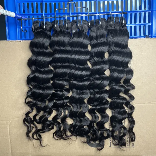 iqueenla High Quality Natural Wave Double Drawn 15A Top Virgin Hair Bundle
