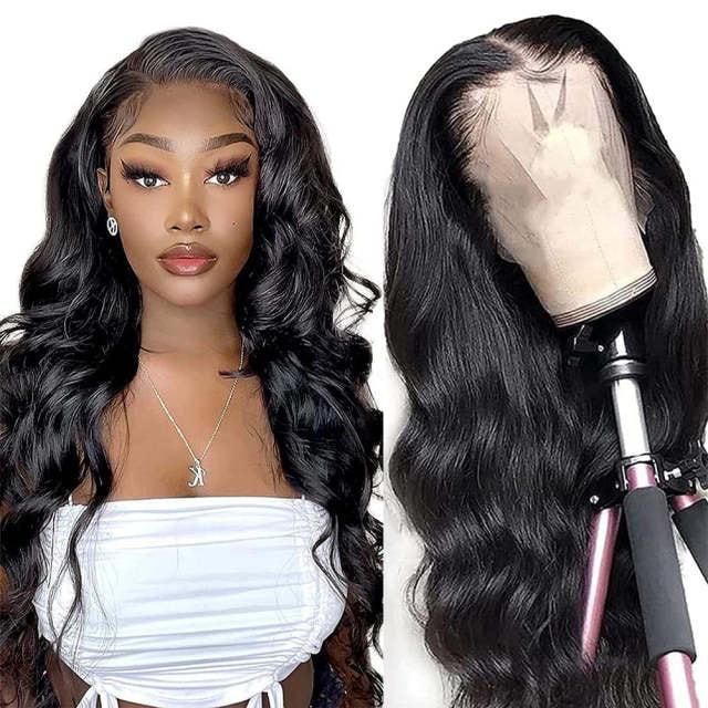 iqueenla 12a Mink Hair Body Wave 13x4 Transparent Lace Frontal Customize Wig