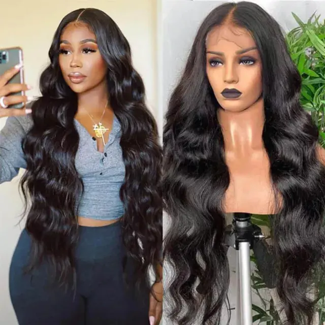 iqueenla 12a Mink Hair Body Wave 4x4 Transparent Lace Closure Customize Wig