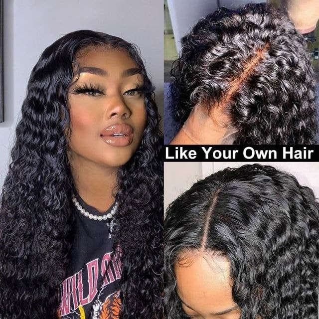 iqueenla 12a Mink Hair Deep Wave 5x5 Transparent Lace Closure Customize Wig