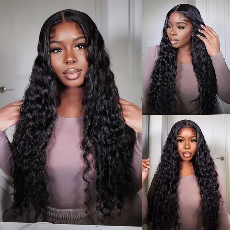 iqueenla 300% Density 12a Mink Hair Deep Wave 4x4 HD Lace Closure Customize Wig