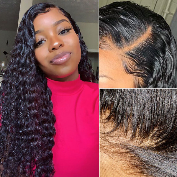 iqueenla 13x4 HD Lace Front Wig Cambodian Wavy Raw Hair