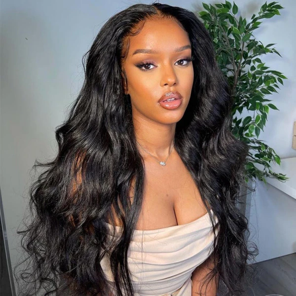 iqueenla 4x4 HD Lace Closure Wig Indian Wavy Raw Hair