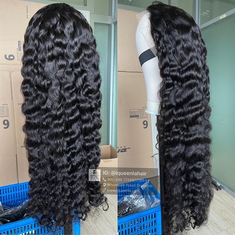 iqueenla 13x4 HD Lace Front Wig Burmese Curly Raw Hair