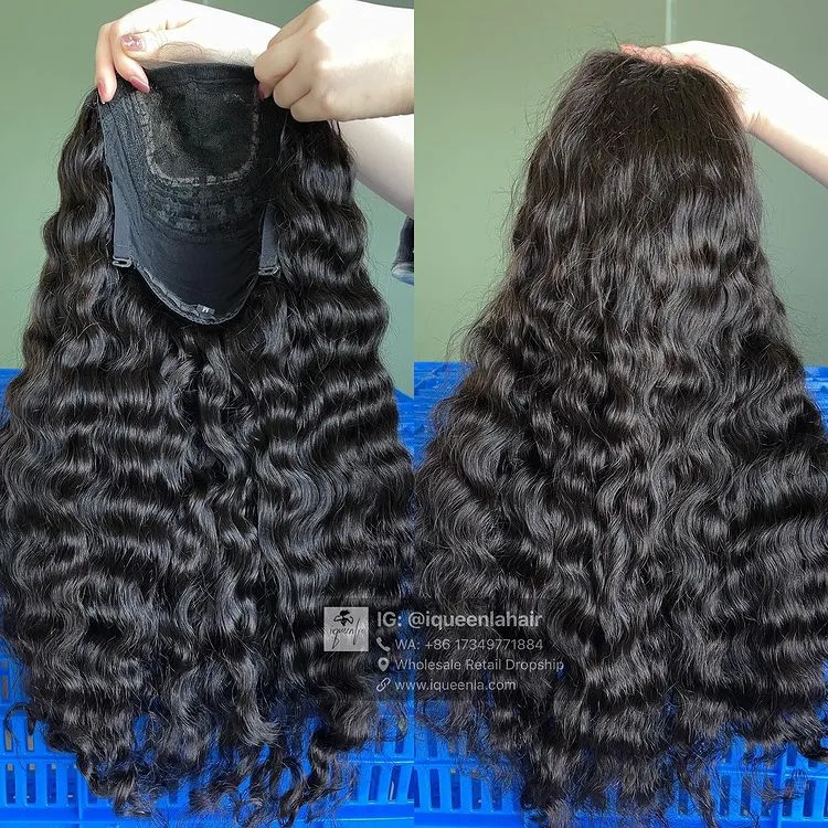 iqueenla 5x5 HD Lace Closure Wig Cambodian Wavy Raw Hair