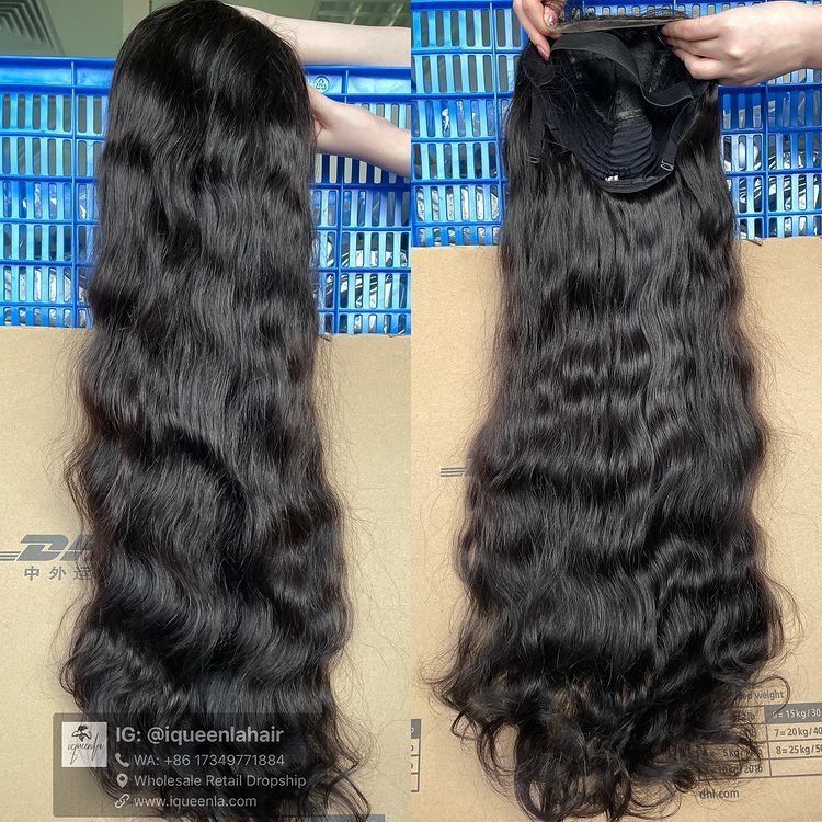 iqueenla 5x5 HD Lace Closure Wig Indian Wavy Raw Hair