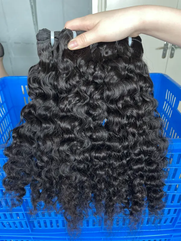 iqueenla Unprocessed Indian Curly Raw Hair Weaves 4 pcs Lot