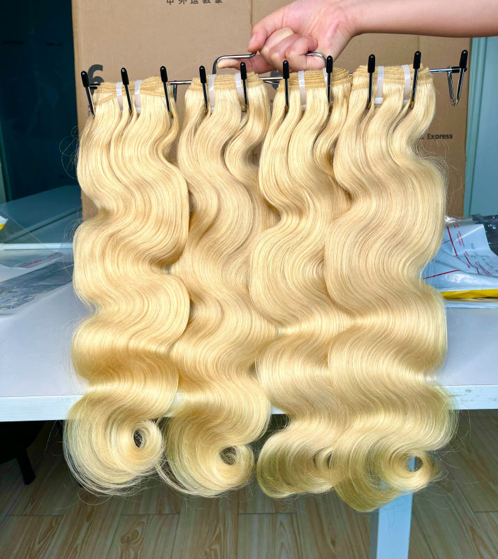 iqueenla Affordable #613 Blonde Body Wave Bundle 100% Human Hair Weave