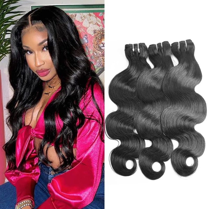 iqueenla Body Wave 4 Bundles/Lot Natural Color 15a Top Virgin Hair