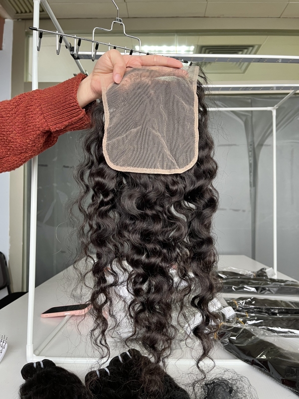 iqueenla Best Burmese Curly Raw Hair 6X6 Transparent Lace Closure