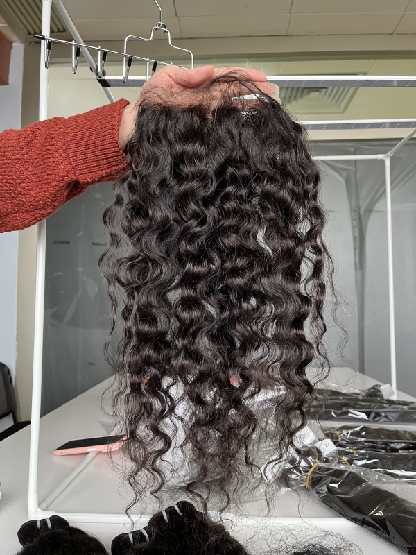 iqueenla Best Burmese Curly Raw Hair 6X6 Transparent Lace Closure