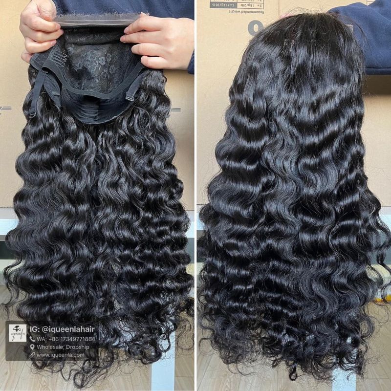 iqueenla 5x5 Transparent Lace Closure Wig  Burmese Curly Raw Hair
