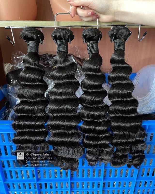 iqueenla 12A Mink Human Hair 3pcs Loose Deep With HD Lace Closure 5x5 Inch