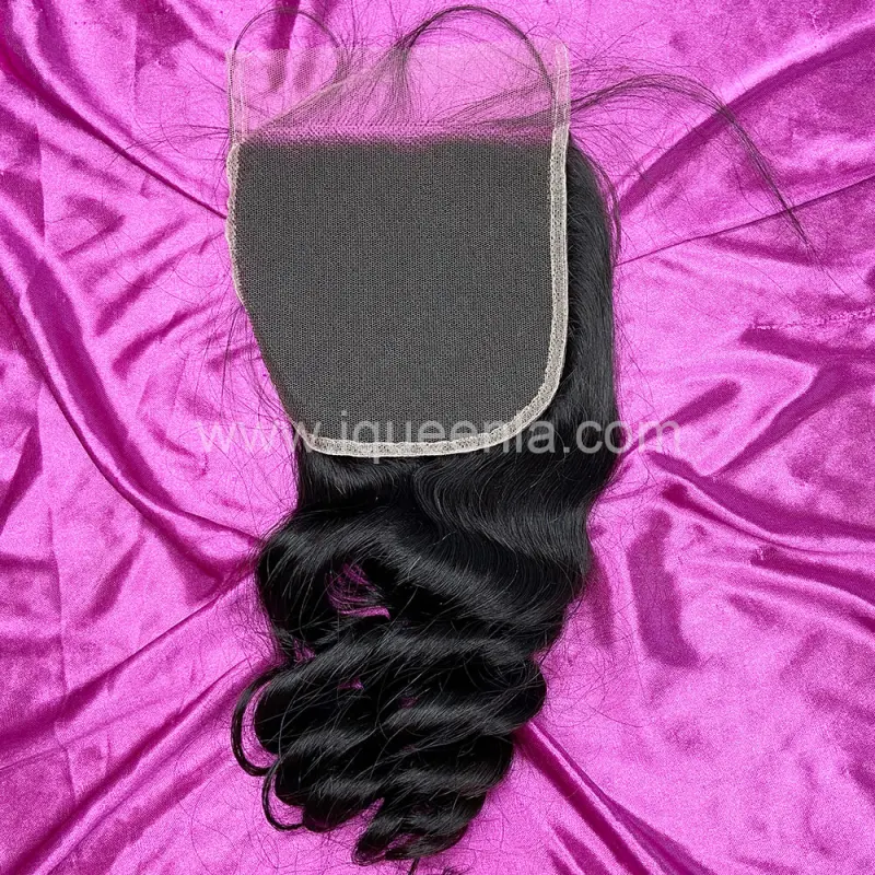 iqueenla Loose Wave Cheap 12A Mink Hair 3 Bundles with 5x5 HD Lace Closure