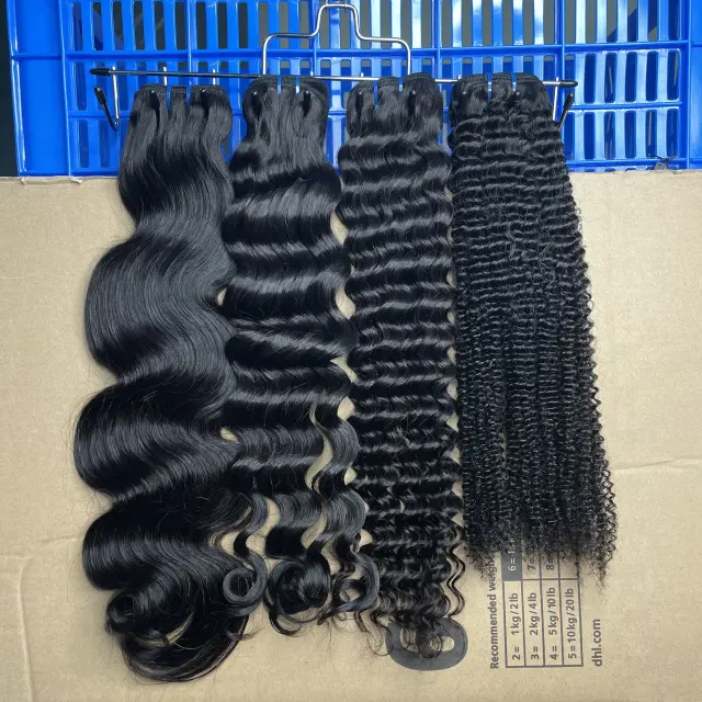 iqueenla Double Drawn 15A Top Virgin Hair Bundle Quick Weave Sew In